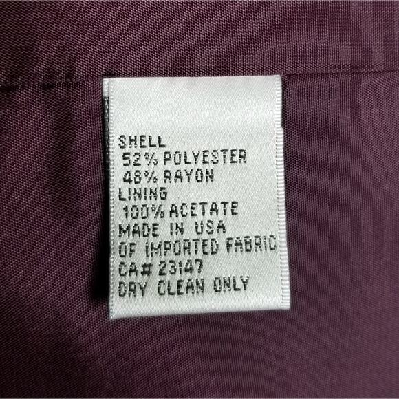 Talbots Herringbone Tweed Blazer Purple 6 Petite - Picture 5 of 6